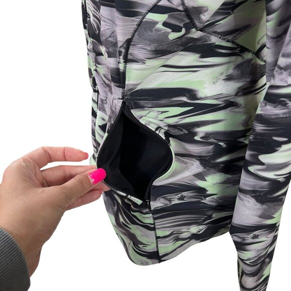 Lululemon Mist Over Windbreaker Pastel Glide Multi Black Green Size 6 - Picture 9 of 12